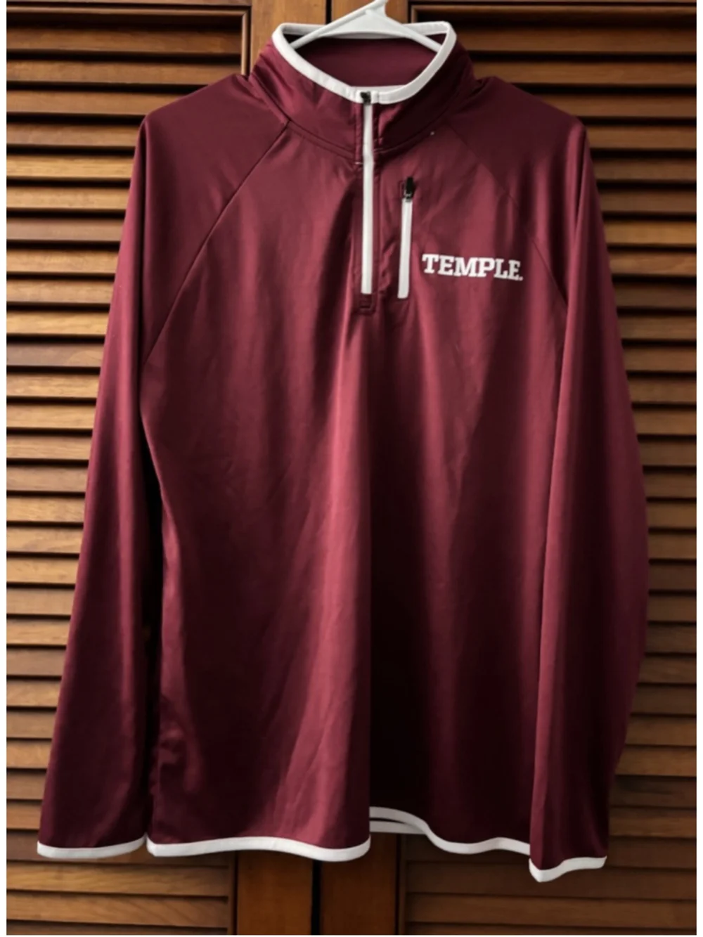 Temple Owls Colosseum 1/4 Zip Pullover Windbreaker Men's Size M